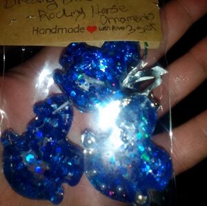 Ornament/keychains rocking horse 3 piece